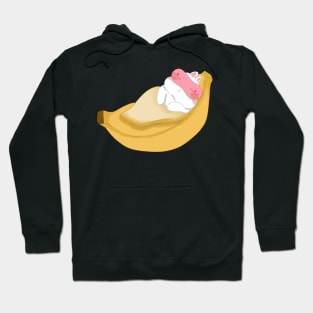 Sleppy Bunny inside the Banana Bed _ Bunniesmee Hoodie